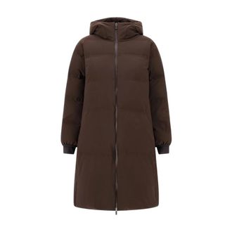 Herno Parka Larga con Capucha - Coats - Mujer - Marr&oacute;n - XL