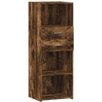 vidaXL Highboard Smoked Oak 45x42.5x124 cm Engineered Wood Vidaxl