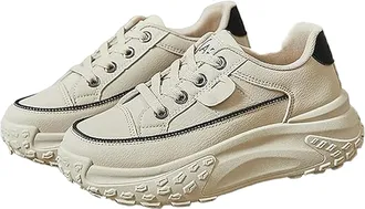 Generic Orthopedic Heightening Shoes,.Thick-Soled Casual Walking Sneakers,Lightweight & Comfortable Loafers (Beige,3.5)