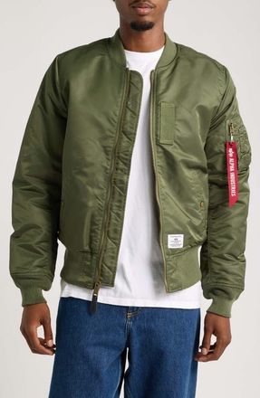 Alpha Industries MA-1 Mod Flight Jacket in Sage at Nordstrom, Size Xx-Large