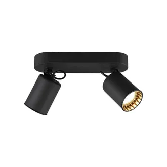 Trio Plaf&oacute;n 2 Focos Gu10 Orientables Pago Nero Trio Lighting