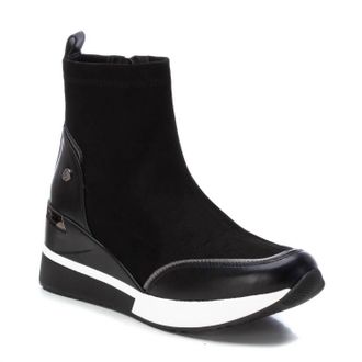 Xti Womens Suede Wedge Booties In Black