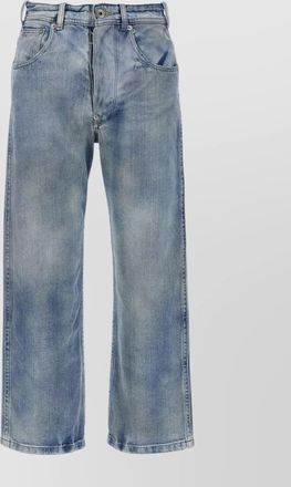 Maison Margiela faded wash buckle jeans