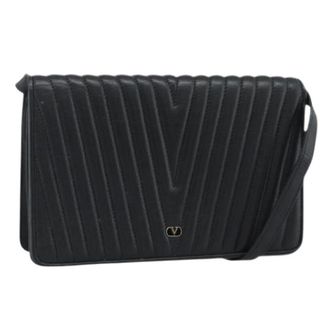 Valentino Pre-owned Vintage Schoudertas - Dames - Pre-owned - Zwart - Maat: ONE Size Leer