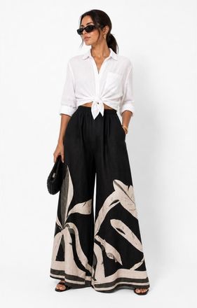 Diarrablu Sierra High Waisted Jant Pants in Sierra Noir at Nordstrom, Size Xxx-Large