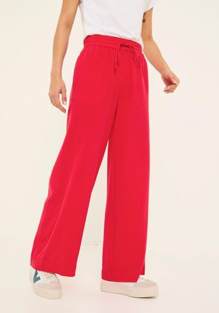 Fat Face FatFace Luna Bright Red Wide Leg Trousers