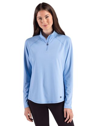 Cutter & Buck Prospect Recycled Featherlight Stretch Womens Quarter Zip