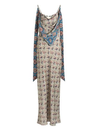 Paco Rabanne paisley-print maxi dress - Neutrals