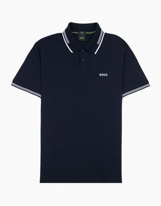 HUGO BOSS Mens Hugo Boss Paul Slim Fit Polo Navy 402 - Black - Size: 38