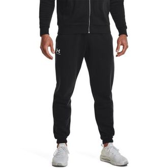 Under Armour Mens Essential Fleece Joggers - White/Black Size 3XL