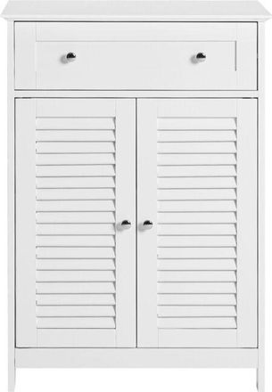 SoBuy Sobuy - Mobiletto Bagno Colonna Bagno Cassettiera Bagno Con Cassetti Bianco FRG238-W