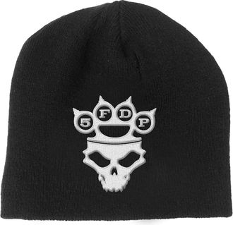 Five Finger Death Punch Beanie Hat KnuckleDuster Band Logo Skull Official Black One Size