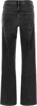 Mother Womens Black Stretch Denim The Brookie Jeans Grigio
