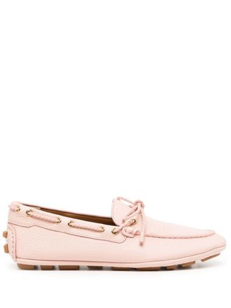 Bally leather boat loafers - Pink