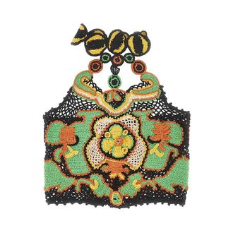 Etro Floral crochet cotton cropped top Woman 40