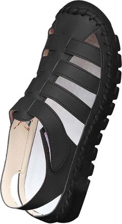 Generic Sports Sandals Womens Hollow Flat Plain Sandals Female Soft Breathable Hand Single Shoes Breathable Summer Shoes Womens Trainers, black, 8.5 UK