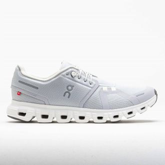 On Mens Cloud 6 Running Shoes In Glacier White