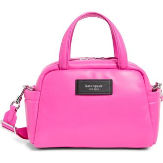 Kate Spade New York puffed leather satchel bag in Vivid Snapdragon at Nordstrom Rack
