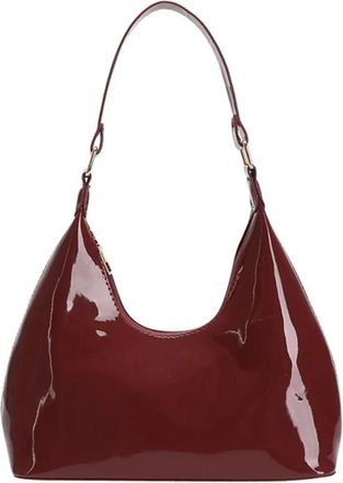 Generic Shoulder Bags Design Leather Armpit Bag Womens Handbag Lady(Black)