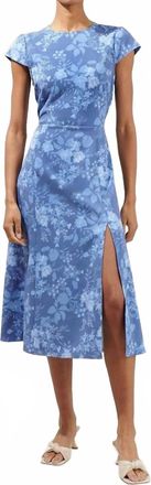 Sugarlips Borage Floral Everbloom Cutout Midi Dress In Blue