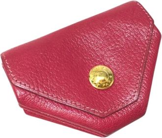 Herm&egrave;s Tweedehands leren portemonnees - Dames - Vintage Accessoires - Roze - ONE Size - Leer - Vintage