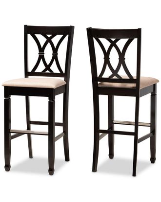 Baxton Studio Calista 2-Piece Bar Stool Set