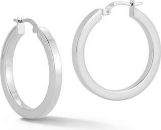 Glaze Jewelry Tube Hoop Earrings in Silver at Nordstrom Rack