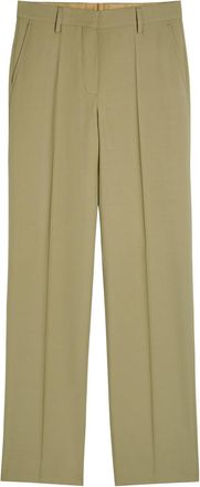 Dries Van Noten Pulla Straight-leg Wool-blend Trousers - Dark Grey - 40 (UK12 / M)
