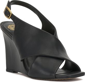 Vince Camuto Ameira Slingback Wedge Sandal in Black at Nordstrom, Size 8.5