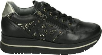 Nero Giardini Sportieve Lage Damesschoenen Zwart - Dames - Sneakers - Zwart - 37 EU - Leer - Schoenen