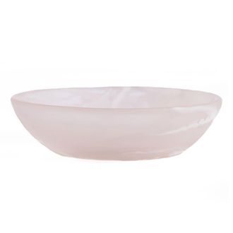 Bazar Bizar Bol de resina en rosa y blanco 19x19x6 cm