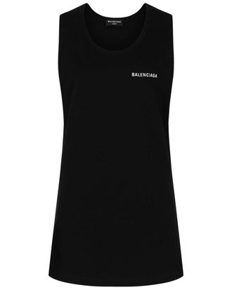 Balenciaga Logo Embroidered Loose Tank Top