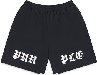 Purple Black Beauty Lyocell Pull On Shorts