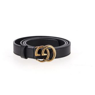 Gucci Gucci GG Marmont riem in zwart leer
