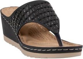 Good Choice Shoes Dannay Wedge Sandal in Black at Nordstrom Rack, Size 7.5
