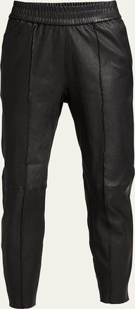 SPRWMN High-Waist Leather Joggers