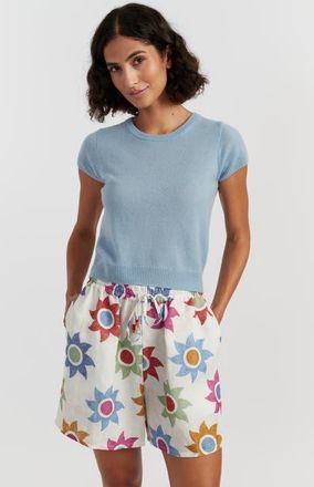 Chinti and Parker Air Pure Cashmere T-Shirt in Sky Blue at Nordstrom, Size X-Large