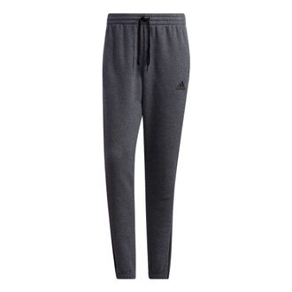 adidas Essentials Fleece Tapered Elastic Cuff 3-Stripes Pants Grey GK8891
