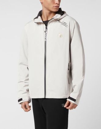 Plein Sport Tiger Scratch Print Windbreaker Men in Beige at Nordstrom, Size Xxx-Large Eu