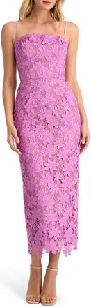 Helsi Gemma Broderie Anglaise Midi Cocktail Dress in Orchid at Nordstrom, Size X-Small