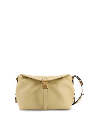 Pinko Leather Shoulder Bag With Metal Logo Detail