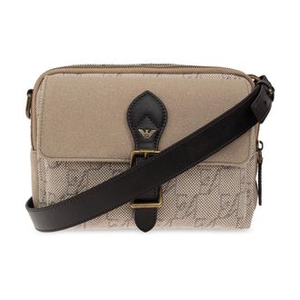 Emporio Armani Tassen, Heren, Beige, ONE Size, Monogram Tote Bag
