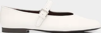 The Row Boheme Leather Mary Jane Ballerina Flats