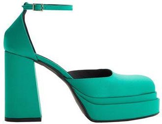 8 by YOOX SATIN PLATFORM LACE-UP PUMPS