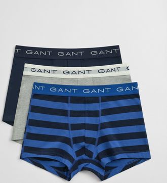 GANT Men 3-Pack Striped Trunks (XXL) RICH BLUE