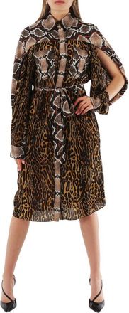 Burberry Ladies Animal Print Shirt-style Dress, Brand Size 6 (US Size 4)