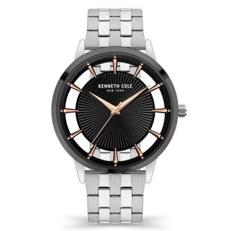 Kenneth Cole Transparency Quartz Black Dial Mens Watch KCWGG2174701