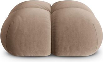 Cosmopolitan Design Puf terciopelo beige oscuro