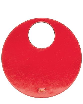 Frances Valentine Juno Round Crinkled Leather Crossbody