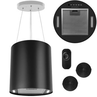 OEM Campana Extractora Mural De 35 Cm, Color Negro, Bt-227